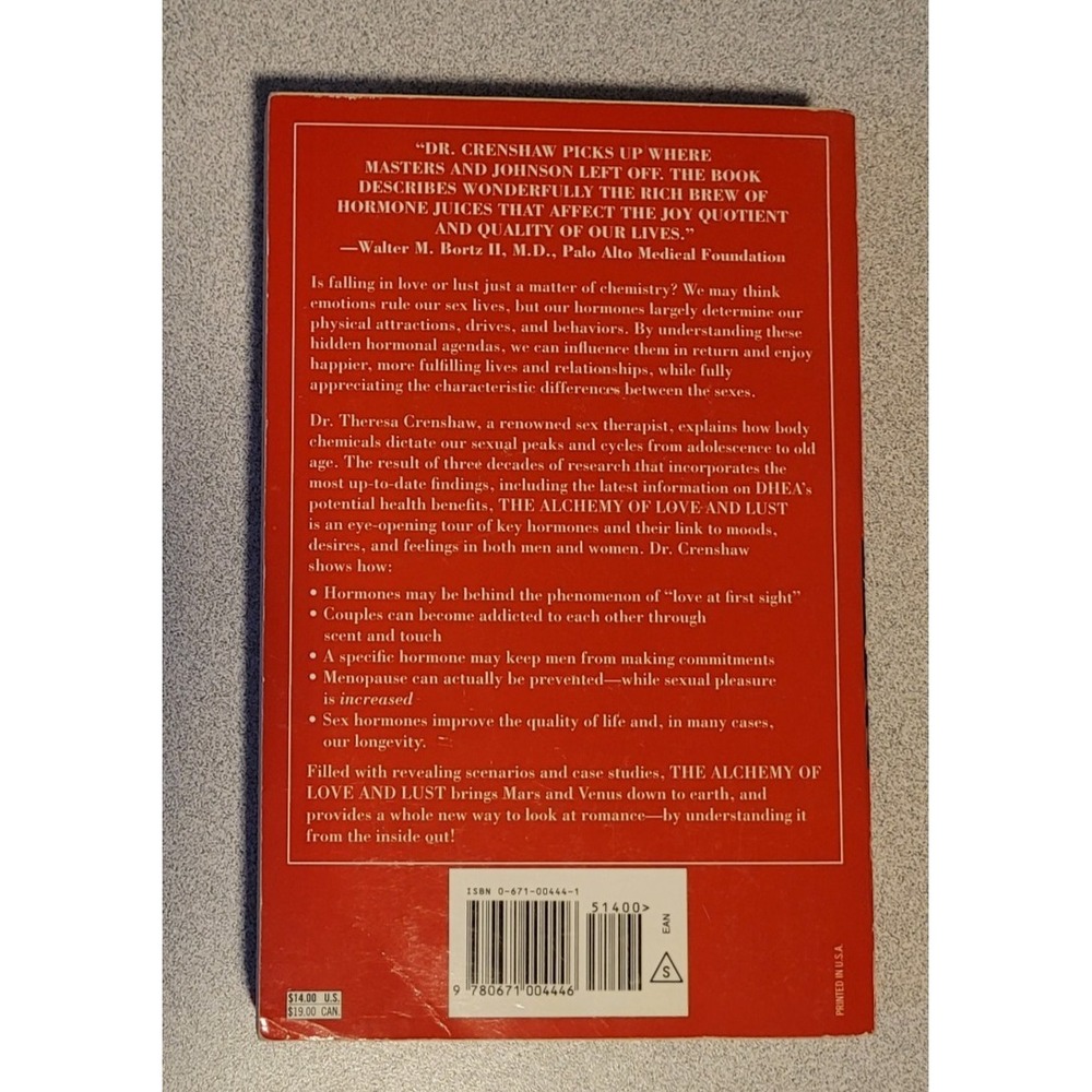 The Alchemy of Love and Lust : How‎ Our Sex Hormones Influence Our Relationships - Picture 2 of 4